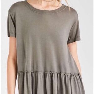 Urban Outfitters Dusty Road olive green peplum tee